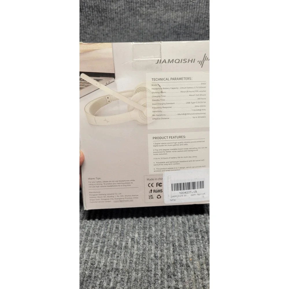 JIAMQISHI EH02U‎ Wireless Bluetooth Headset with AI Noise Cancelling Mic